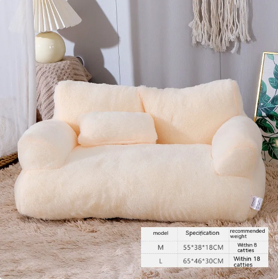 Luxury Plush Cat & Small Dog Bed