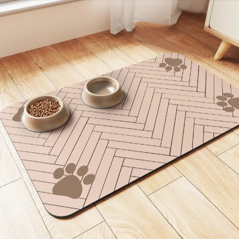 Splash-Proof Pet Feeding Mat - close-up detail view