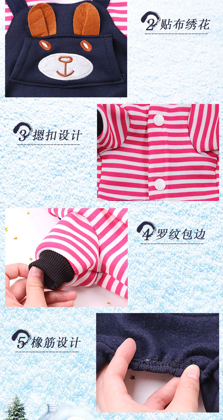 Cross-Border Pet Dog Clothes, Cat Autumn and Winter Four-Legged Cotton Coat, Cartoon Transformation Clothing, Cat Clothing, Dog Clothing Supplies