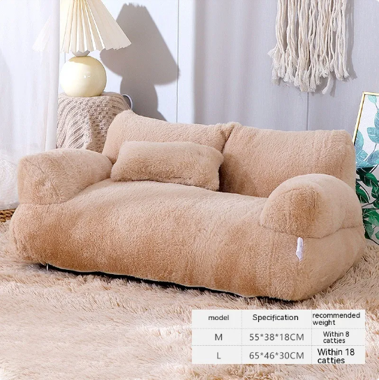 Luxury Plush Cat & Small Dog Bed