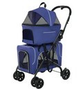 Foldable Pet Trolley for Small Dogs & Cats