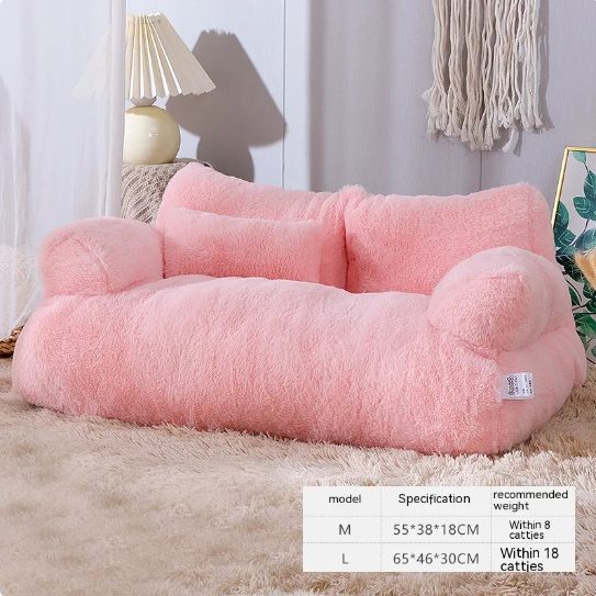 Luxury Plush Cat & Small Dog Bed