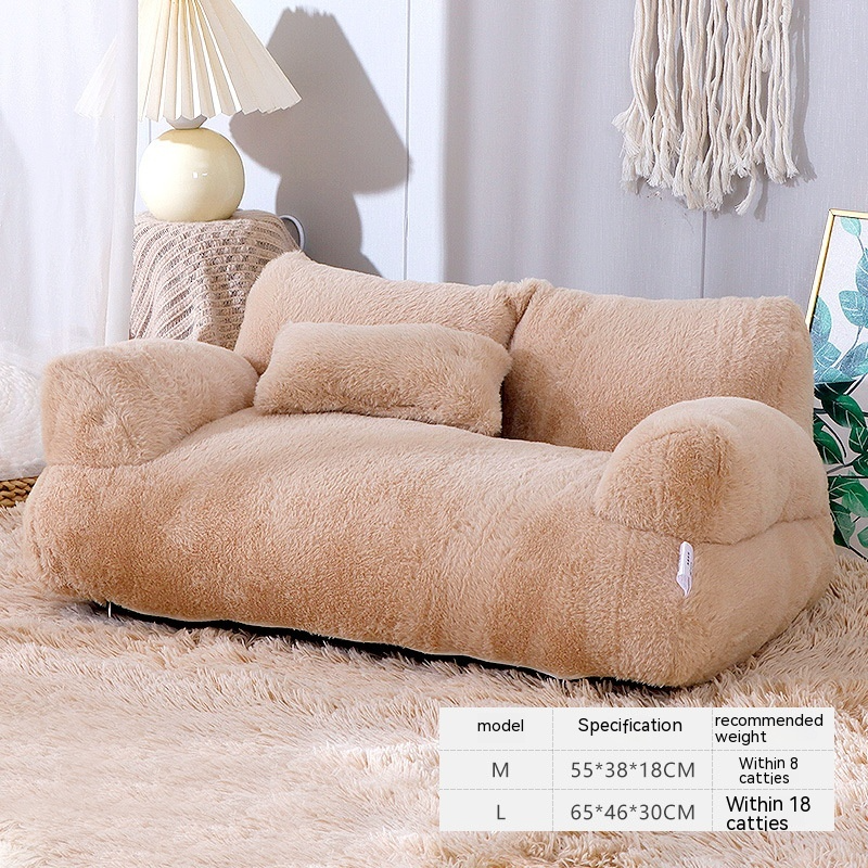 Luxury Plush Cat & Small Dog Bed