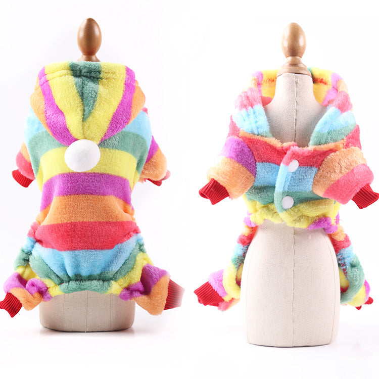 Cross-Border Pet Dog Clothes, Cat Autumn and Winter Four-Legged Cotton Coat, Cartoon Transformation Clothing, Cat Clothing, Dog Clothing Supplies