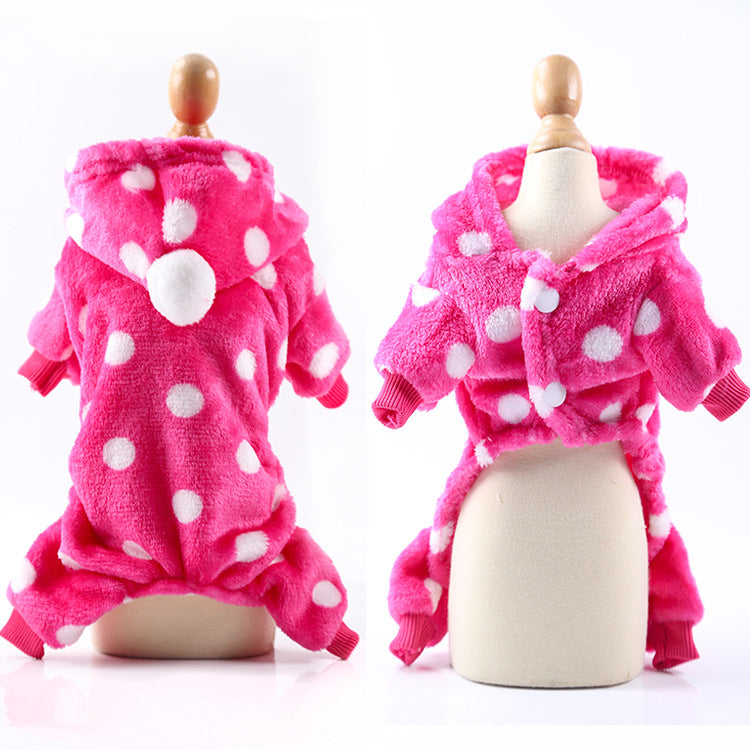 Cross-Border Pet Dog Clothes, Cat Autumn and Winter Four-Legged Cotton Coat, Cartoon Transformation Clothing, Cat Clothing, Dog Clothing Supplies