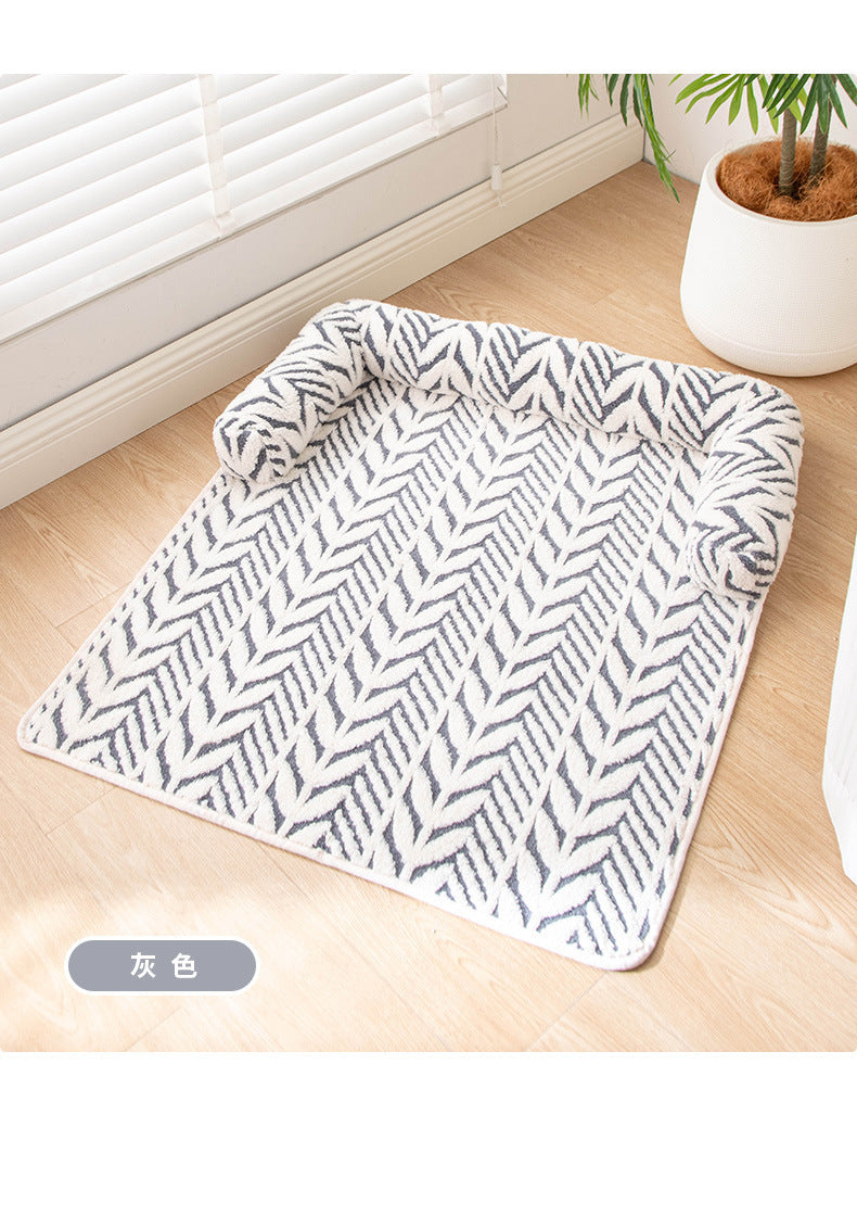 Cross-Border Hot-Selling Anti-Scratch Pet Mat, New Plush Thickened Non-Slip Sofa Dog Bed, Pet Supplies