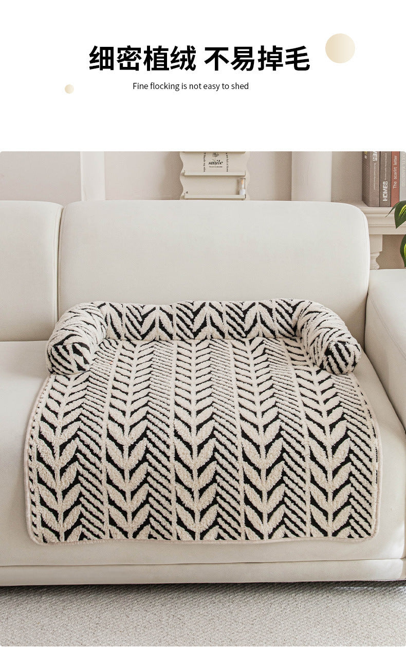 Cross-Border Hot-Selling Anti-Scratch Pet Mat, New Plush Thickened Non-Slip Sofa Dog Bed, Pet Supplies