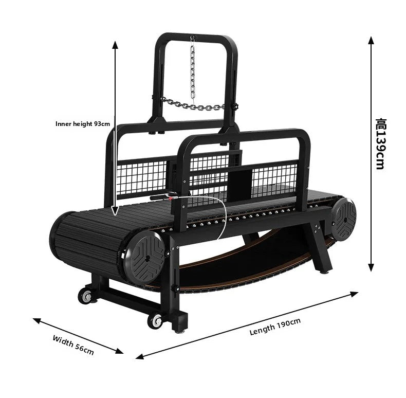 Dog Treadmill, Non-motorized, Quiet, Smooth, Adjustable Pet Treadmill, Pit Bull Training Equipment with Brakes and Speedometer