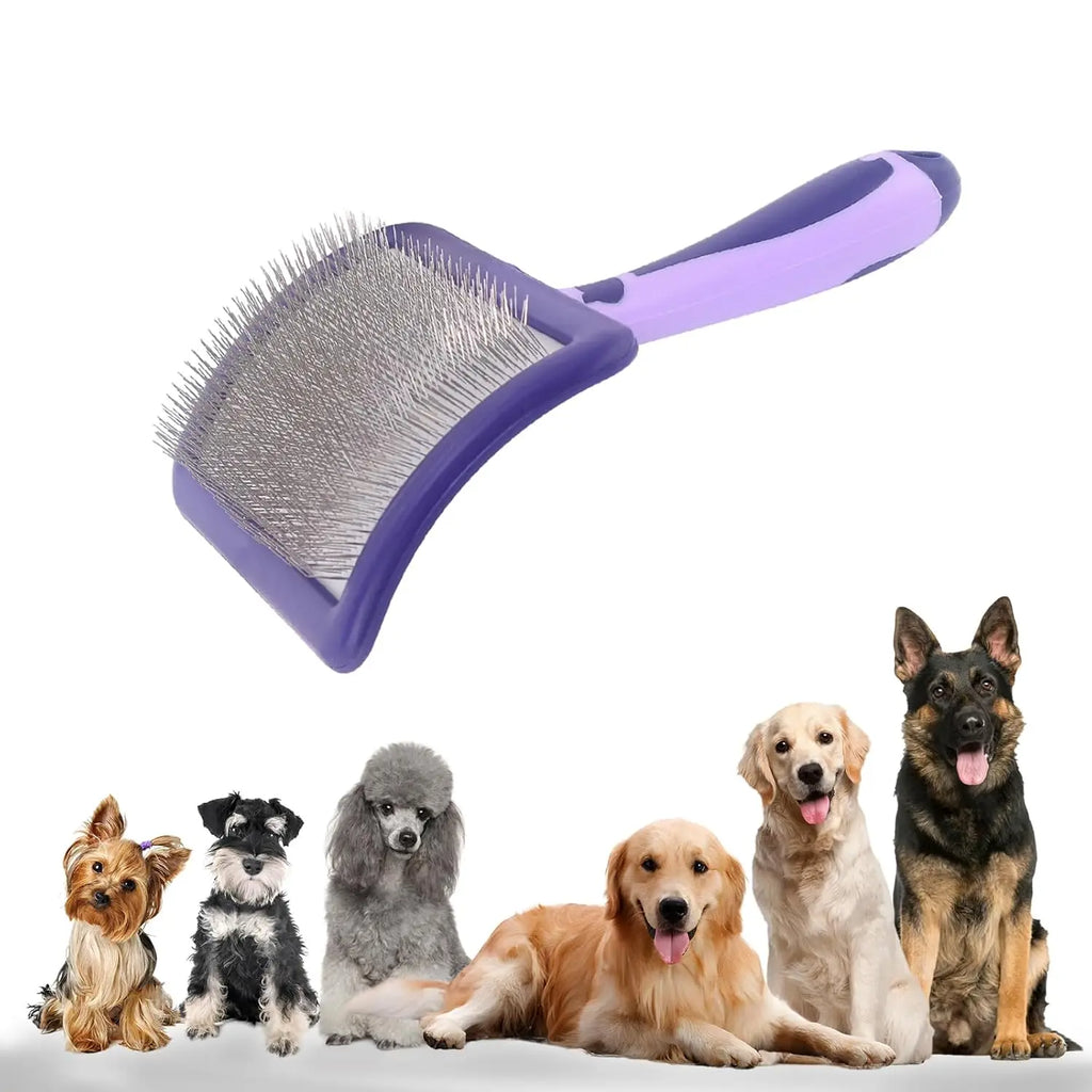 Dematting Grooming Brush for Curly & Long-Haired Dogs