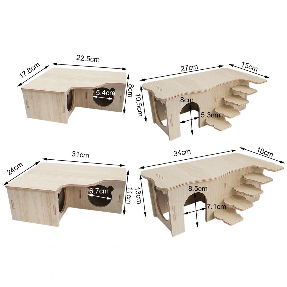 Shelter  Eco-friendly Hamster Hideout House Exercise Toy Living Hut Small Pet Nest Bite Resistant   for Golden Bear Rat