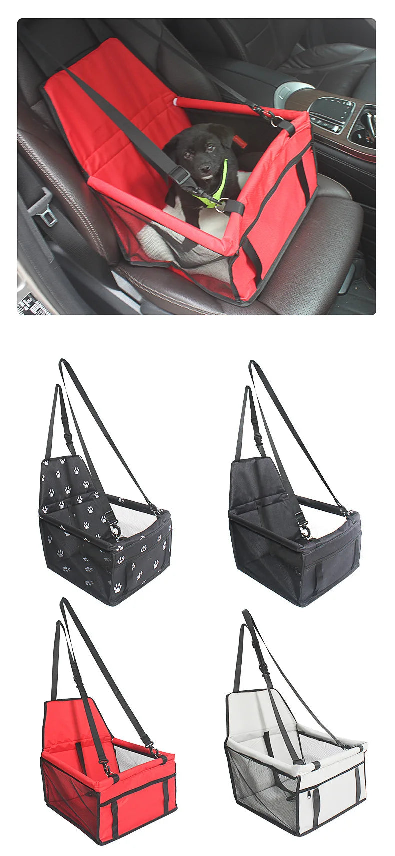 Pet Car Cushion Dog Cat Safety Seat Cushion Rear Seat Special Outgoing Waterproof Car Seat Kennel Bed Small Pet Carrying Basket