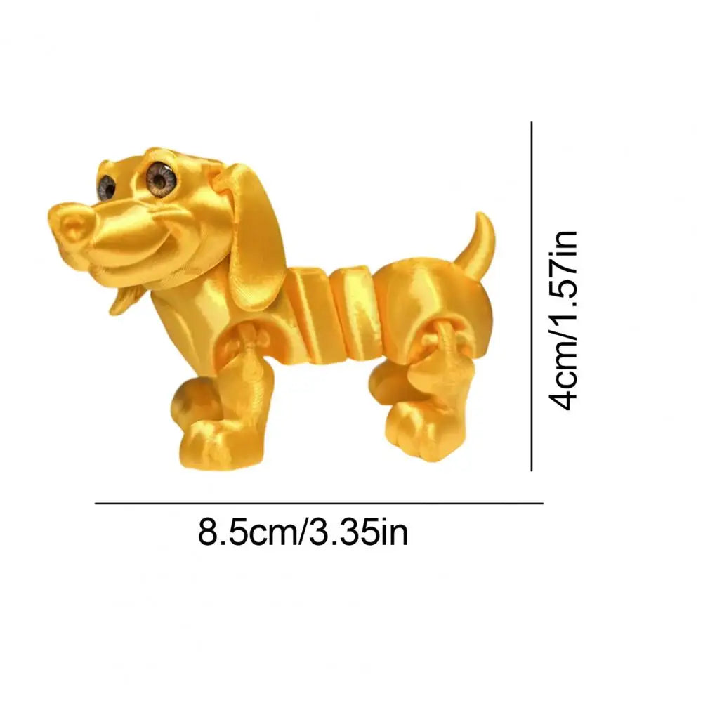 3D Printed Flexible Dog Figurine — Desk Toy