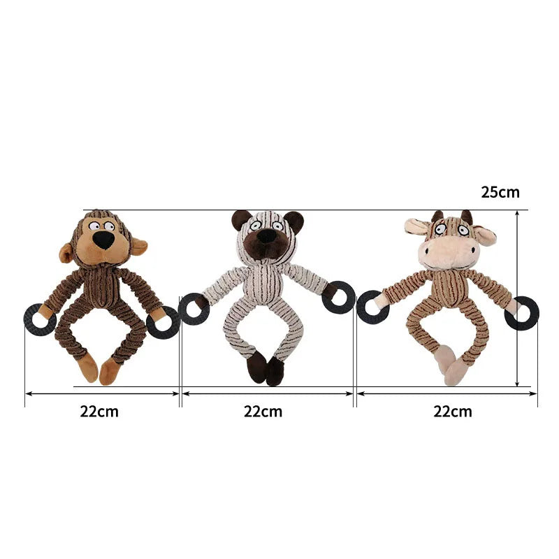Plush Donkey Chew Toy for Large Dogs