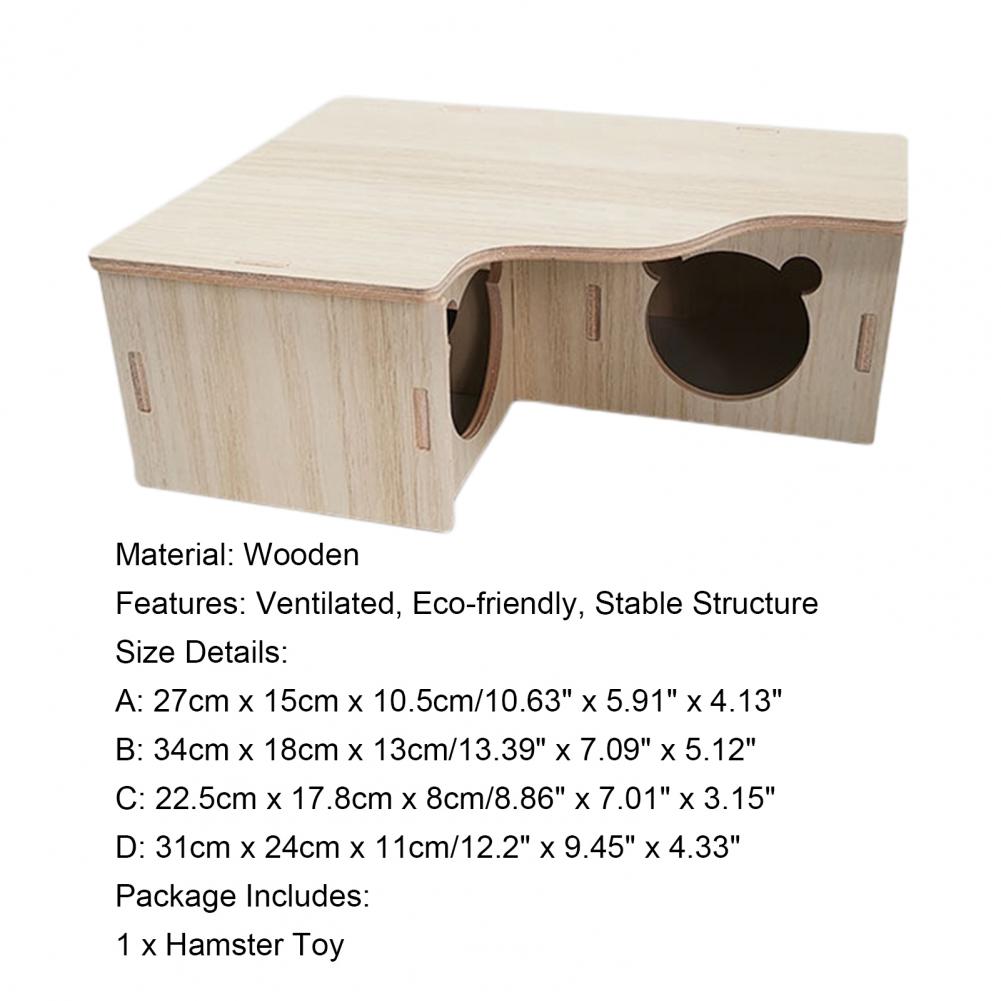 Shelter  Eco-friendly Hamster Hideout House Exercise Toy Living Hut Small Pet Nest Bite Resistant   for Golden Bear Rat