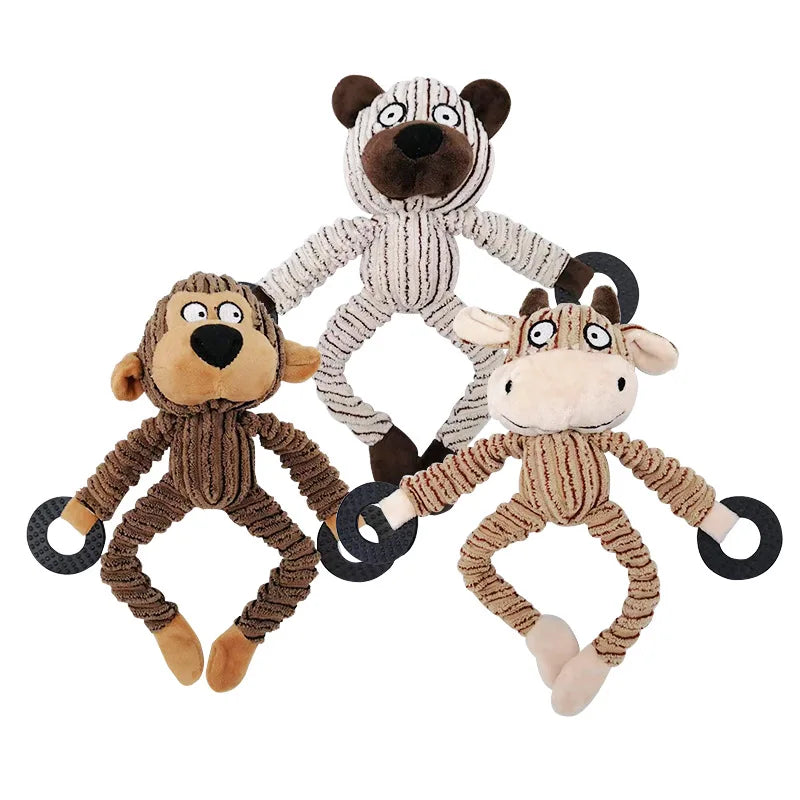 Plush Donkey Chew Toy for Large Dogs