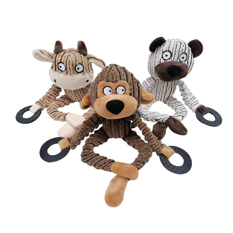 Plush Donkey Chew Toy for Large Dogs