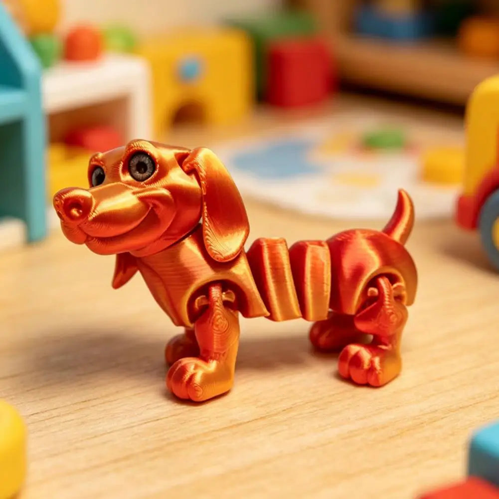 3D Printed Flexible Dog Figurine — Desk Toy