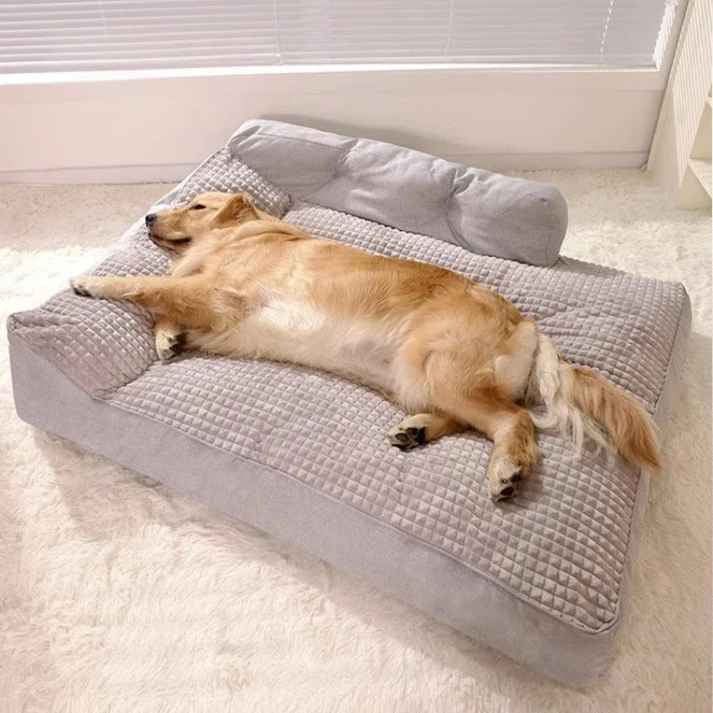 Removable Pet Beds Washable Dog Mat Winter Warm Dog Mat Luxury Sofa for Small Medium Dogs Plaid Bed for Cats Dogs Fluff Sleeping