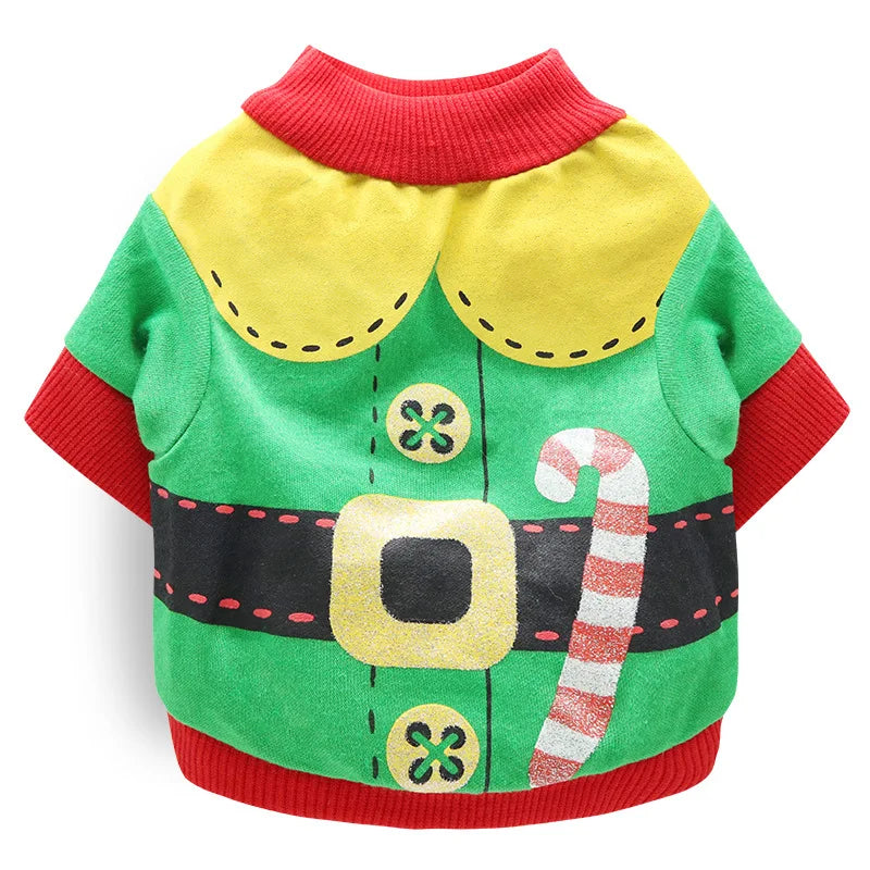 Halloween & Christmas Pet Clothes - Dog & Cat Winter Outfits for Small Breeds, Teddy, Siamese, Persian, Garfield & Blue Cats