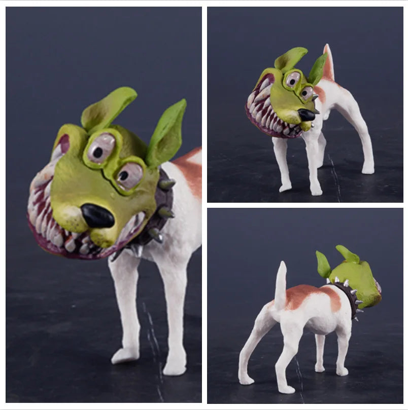 Handmade Dog Figurine - close-up detail view