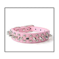 French Bulldog Pitbull Dogs Collar Retro Golden Rivet Studded Leather Pet Collar for Small Medium Large Dogs Spiked Neck Strap