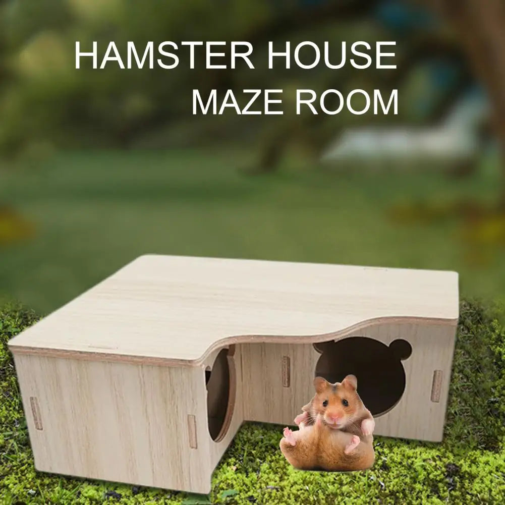 Shelter  Eco-friendly Hamster Hideout House Exercise Toy Living Hut Small Pet Nest Bite Resistant   for Golden Bear Rat