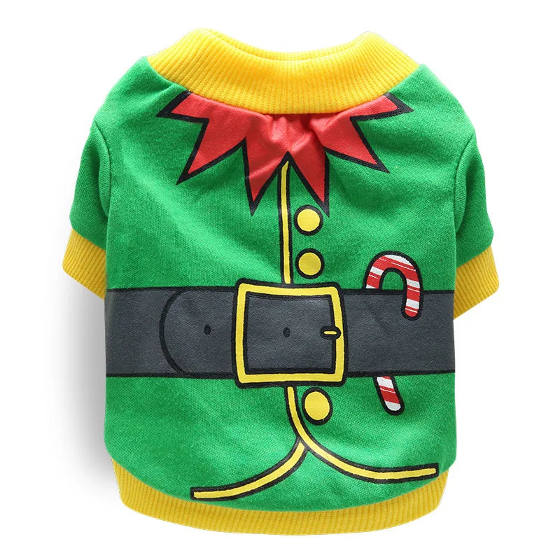 Halloween & Christmas Pet Clothes - Dog & Cat Winter Outfits for Small Breeds, Teddy, Siamese, Persian, Garfield & Blue Cats