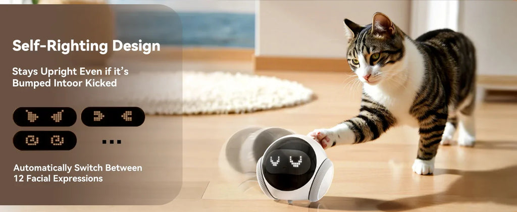 Pet Robot Camera | Indoor Movable with Auto-Recharge,2-Way Audio,Night Vision,Smart App Control,Cats/Dogs/Baby/Elderly