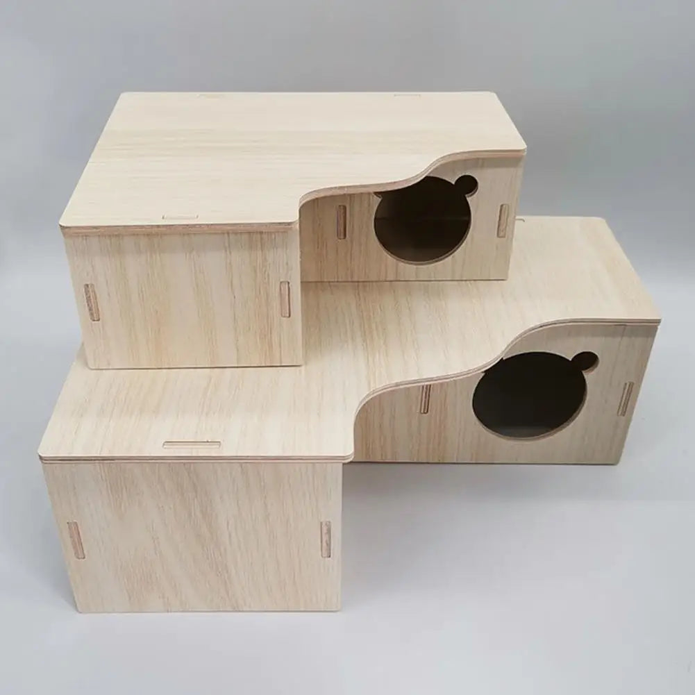 Shelter  Eco-friendly Hamster Hideout House Exercise Toy Living Hut Small Pet Nest Bite Resistant   for Golden Bear Rat