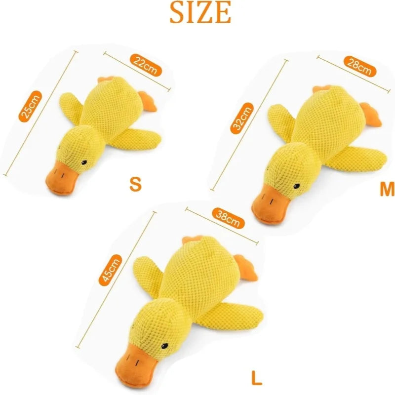 Plush Duck Chew Toy - close-up detail view