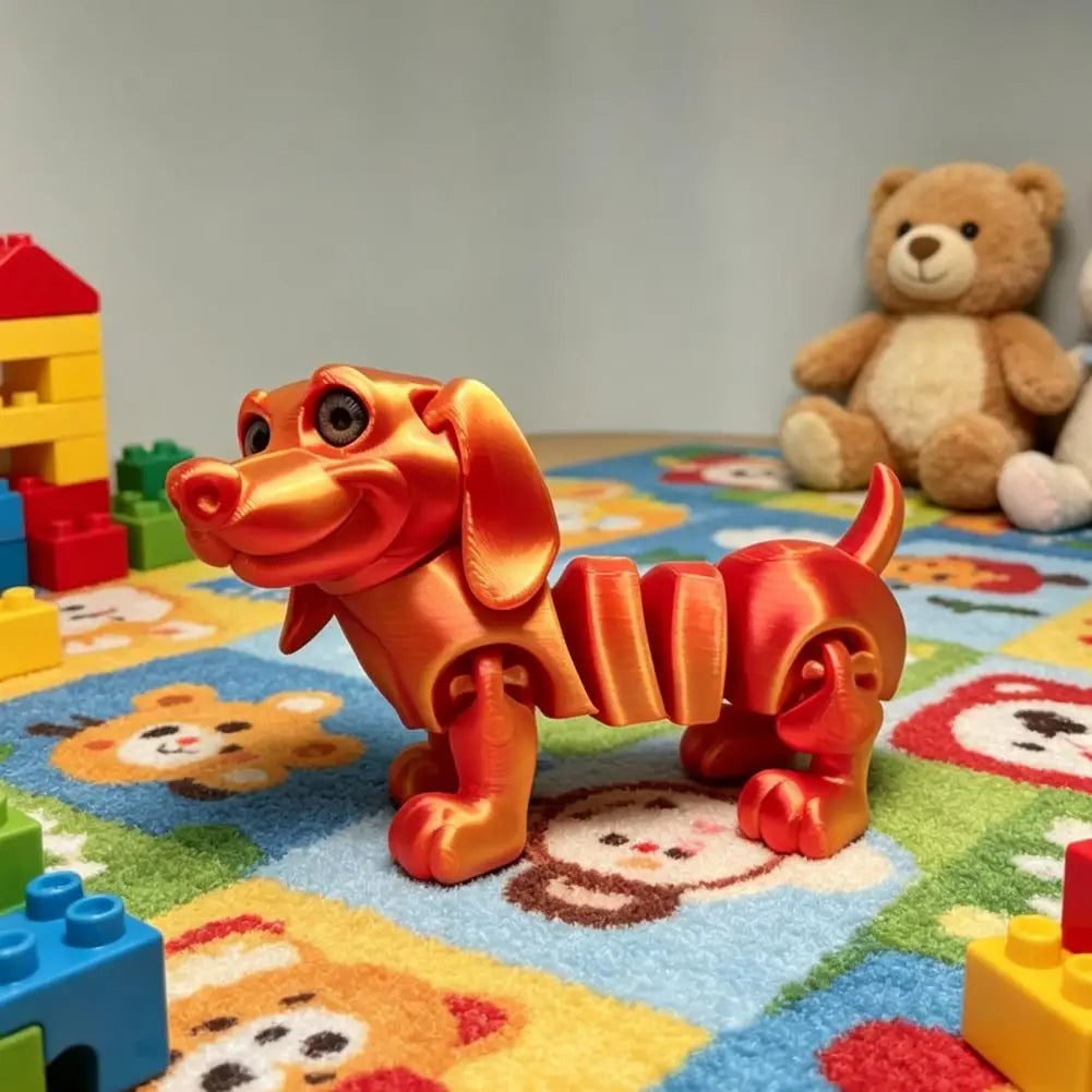 3D Printed Flexible Dog Figurine — Desk Toy