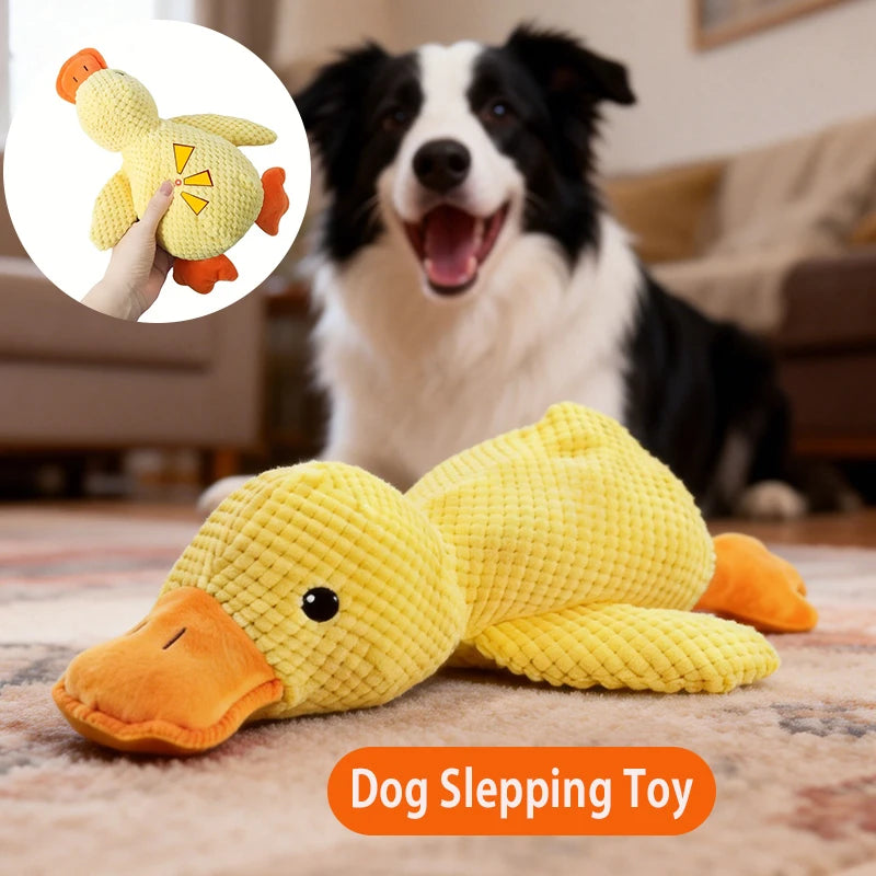 Sleeping Duck Plush Squeaky Dog Toy
