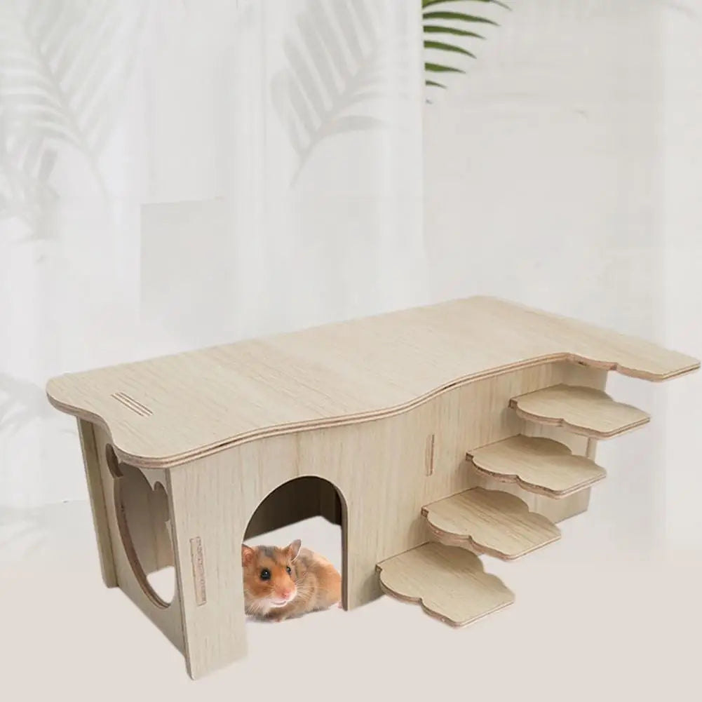 Shelter  Eco-friendly Hamster Hideout House Exercise Toy Living Hut Small Pet Nest Bite Resistant   for Golden Bear Rat