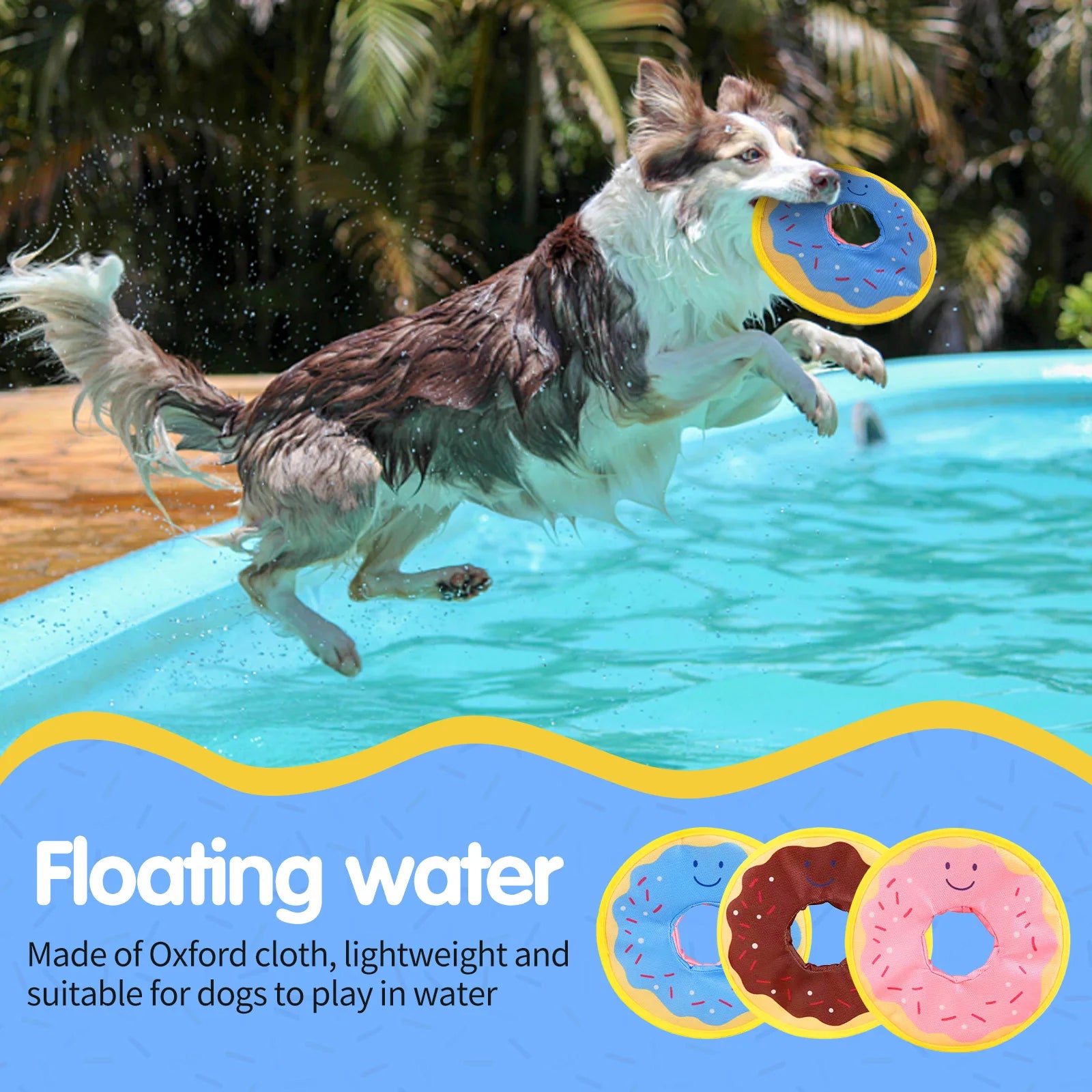 Dog Donuts, Noisy Paper Toys, Outdoor Interactive, Squeaking Sound, Bite Resistant, Suitable for Small and Medium-Sized Dogs