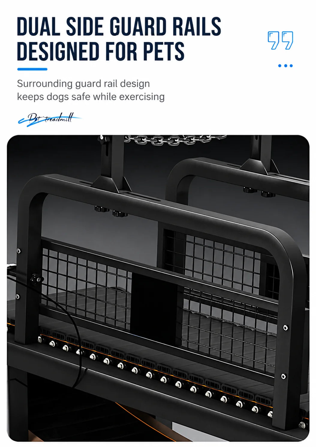 Dog Treadmill, Non-motorized, Quiet, Smooth, Adjustable Pet Treadmill, Pit Bull Training Equipment with Brakes and Speedometer
