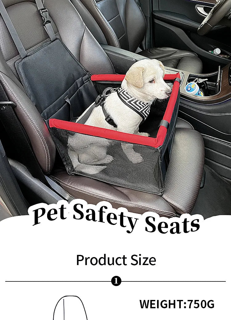 Pet Car Cushion Dog Cat Safety Seat Cushion Rear Seat Special Outgoing Waterproof Car Seat Kennel Bed Small Pet Carrying Basket