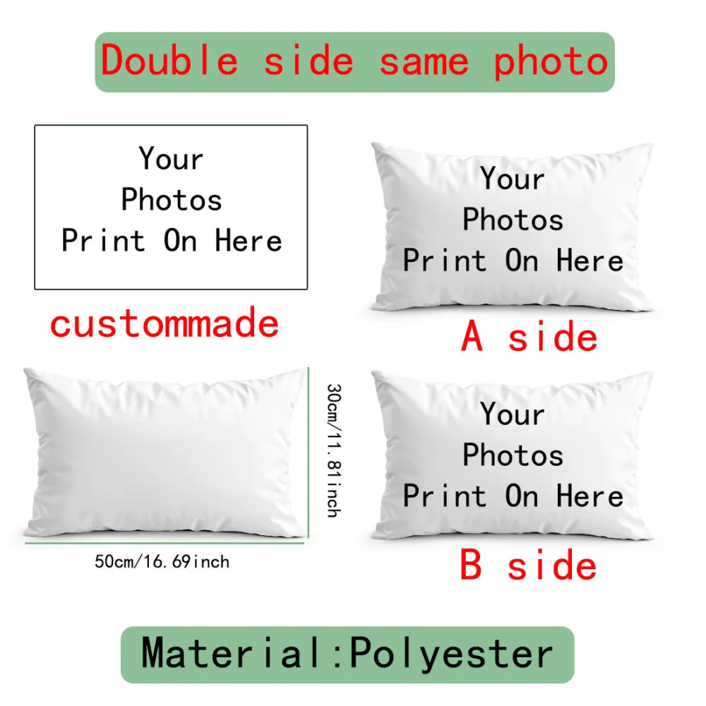 Custom Picture Printed Cushion Cover Pet Personal Life Photos Pillow Cover Custom 100% Polyester Pillowcases In Various Sizes