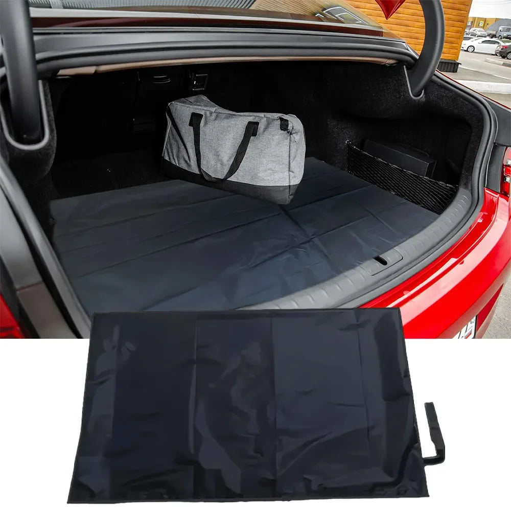1PC Universal Waterproof Polyester Fiber Cargo Mat Portable Dustproof Luggage Liner Pet Mat for Car SUV Trunk Protection