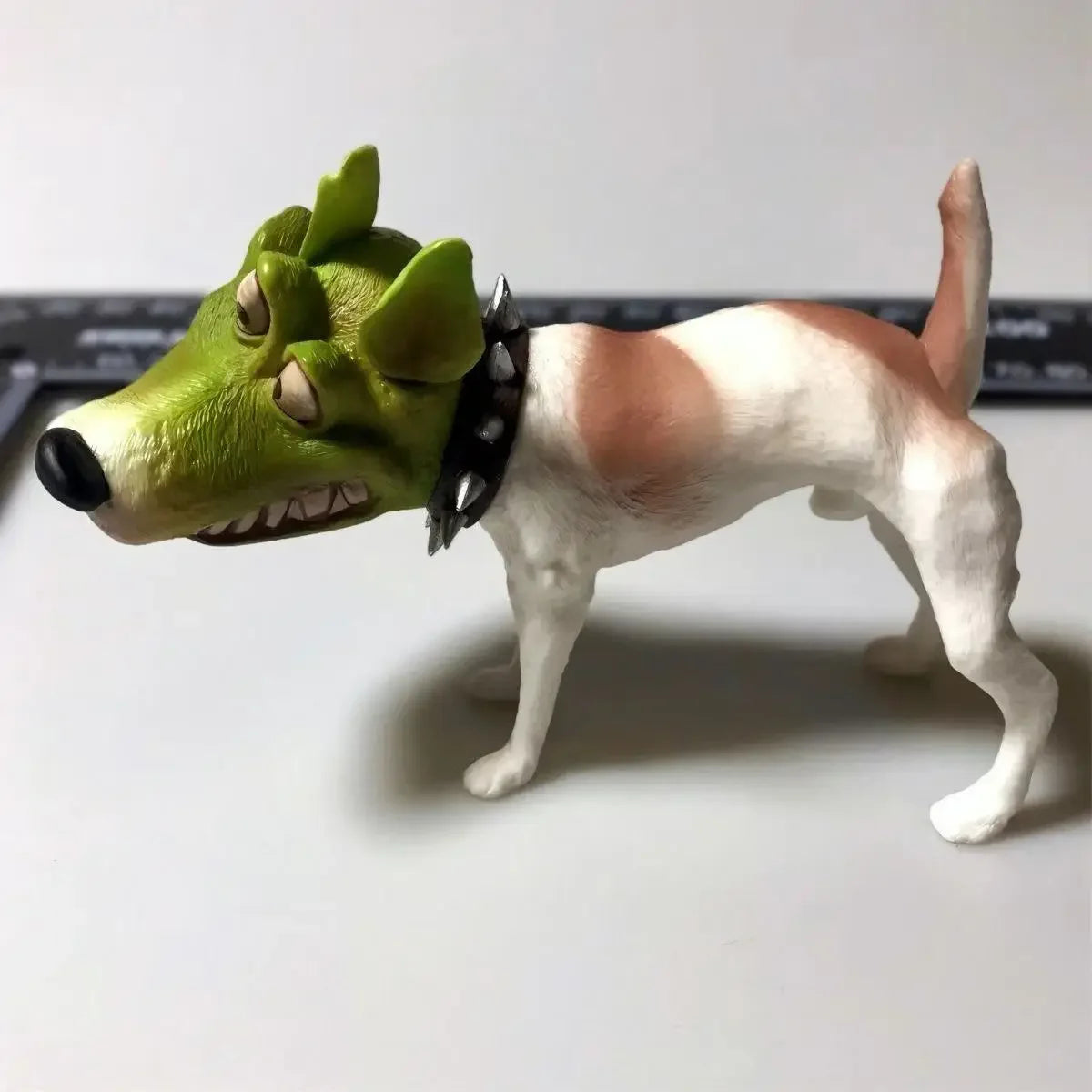 Handmade Dog Figurine - size and colour reference