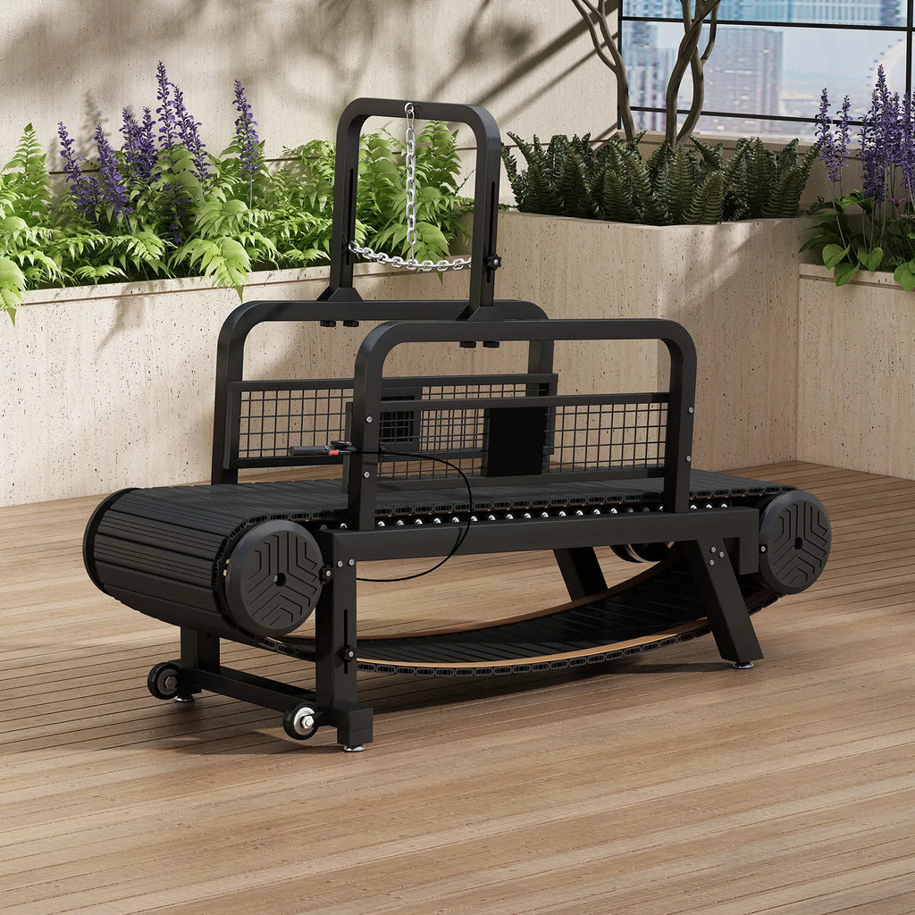 Dog Treadmill, Non-motorized, Quiet, Smooth, Adjustable Pet Treadmill, Pit Bull Training Equipment with Brakes and Speedometer