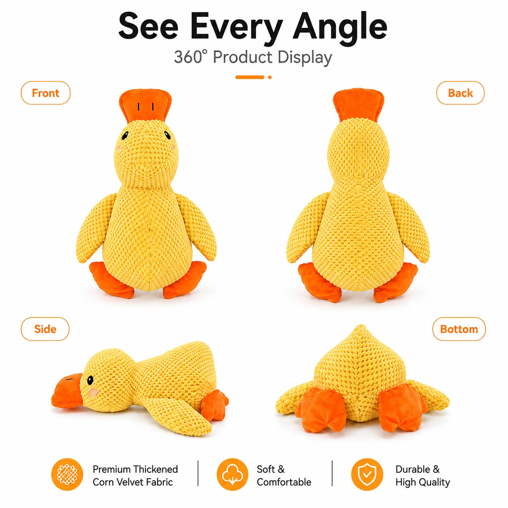 Sleeping Duck Plush Squeaky Dog Toy