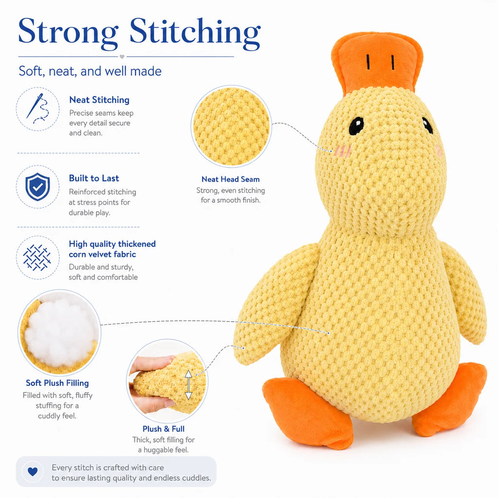 Sleeping Duck Plush Squeaky Dog Toy