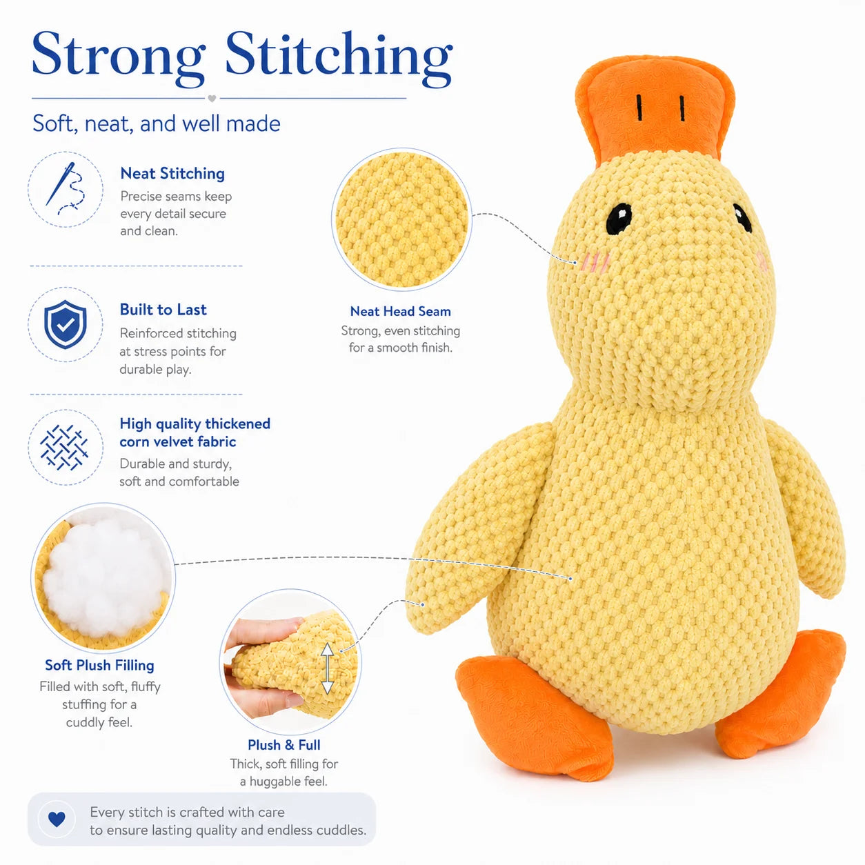 Sleeping Duck Plush Squeaky Dog Toy