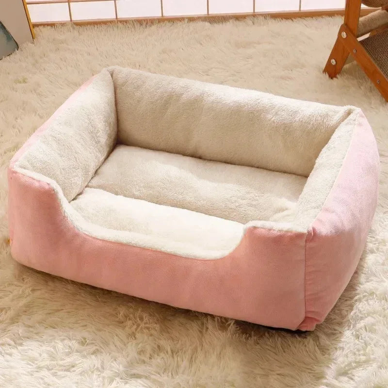 All Seasons Universal Pet Nest Cat Nest Dog Nest Mat Winter Warm Solid Square Nest Small Medium Sized Dog Teddy Corgi Sofa Bed