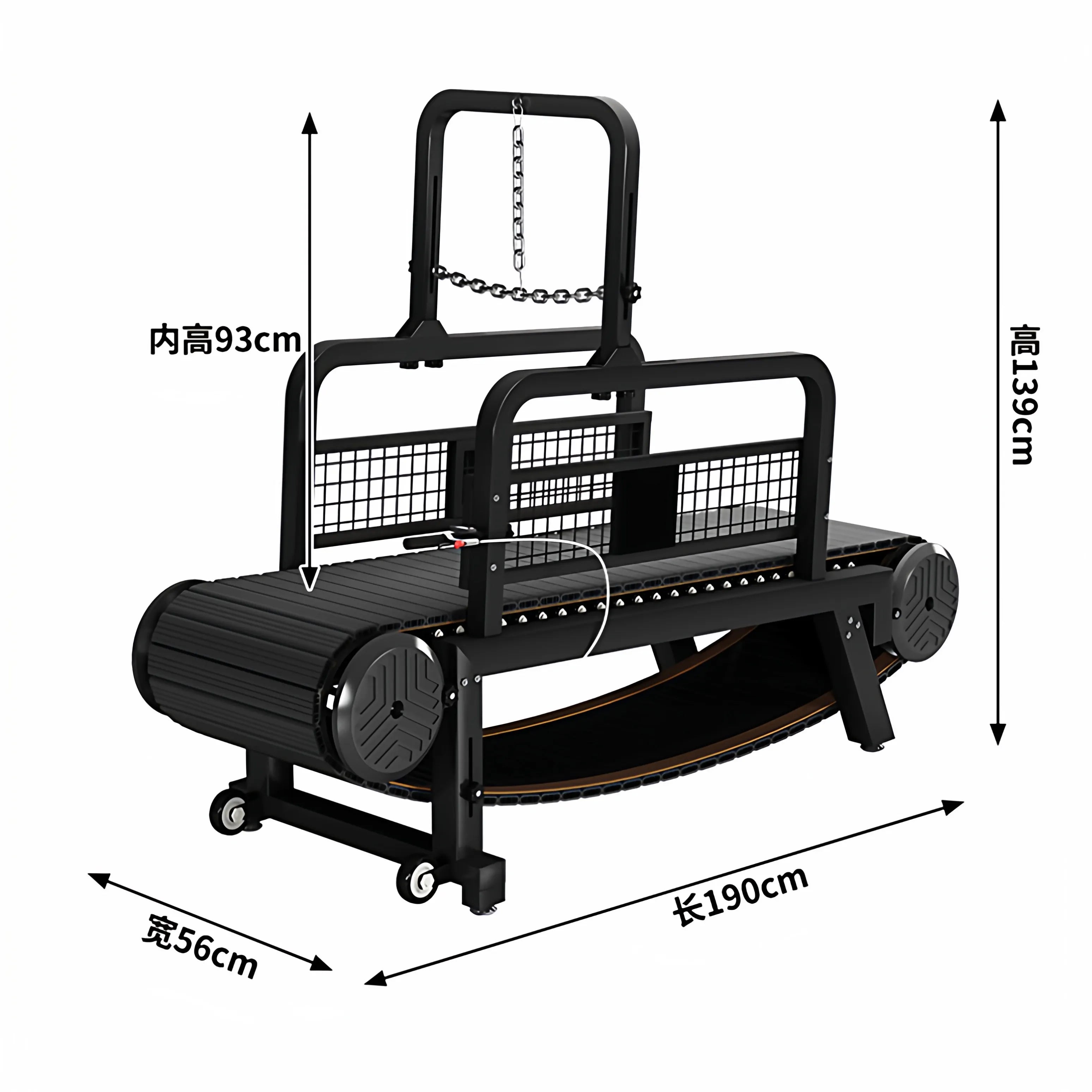 Dog Treadmill, Non-motorized, Quiet, Smooth, Adjustable Pet Treadmill, Pit Bull Training Equipment with Brakes and Speedometer