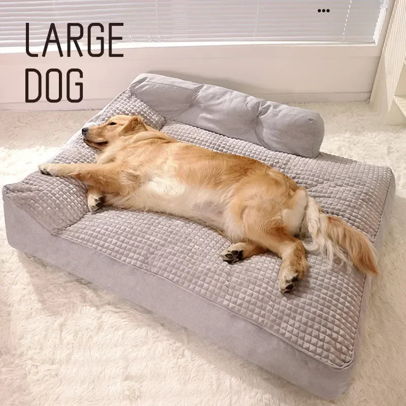 Removable Pet Beds Washable Dog Mat Winter Warm Dog Mat Luxury Sofa for Small Medium Dogs Plaid Bed for Cats Dogs Fluff Sleeping
