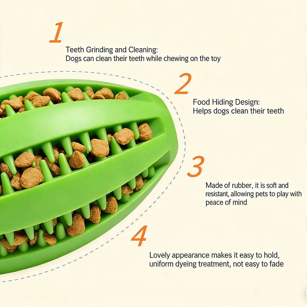 Interactive Treat-Dispensing Dental Chew Ball
