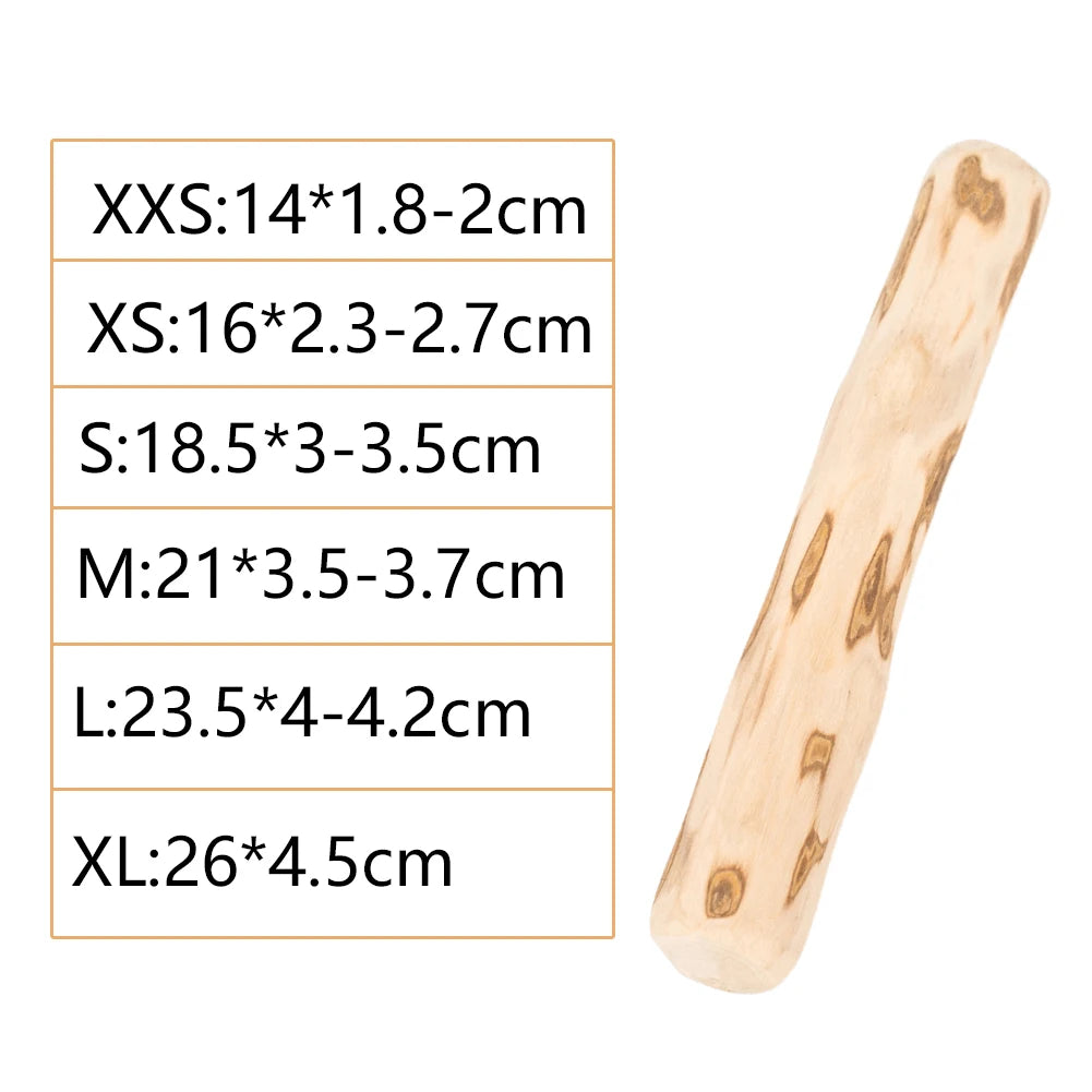 Coffee Wood Chew Stick - size and colour reference