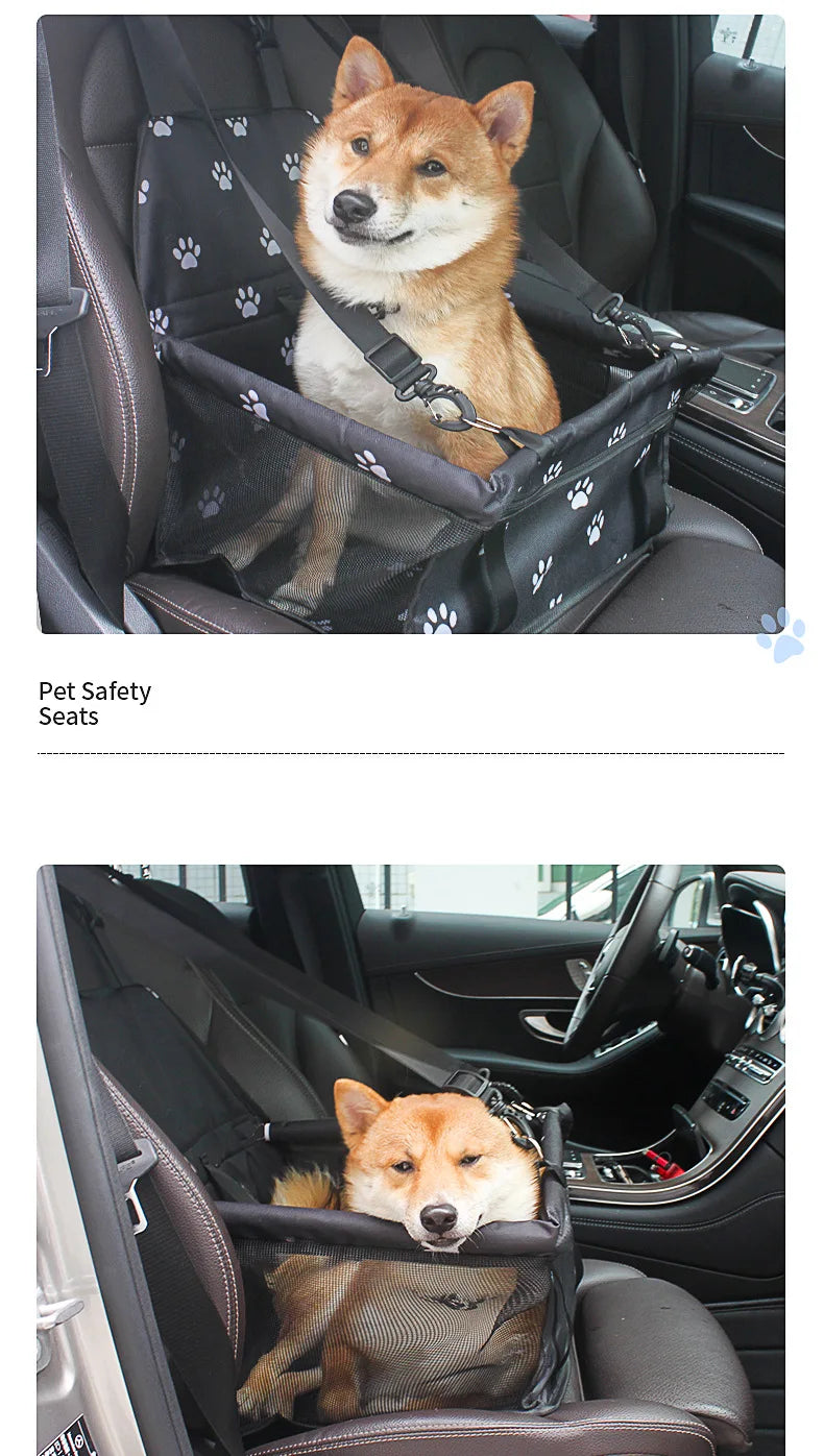 Pet Car Cushion Dog Cat Safety Seat Cushion Rear Seat Special Outgoing Waterproof Car Seat Kennel Bed Small Pet Carrying Basket