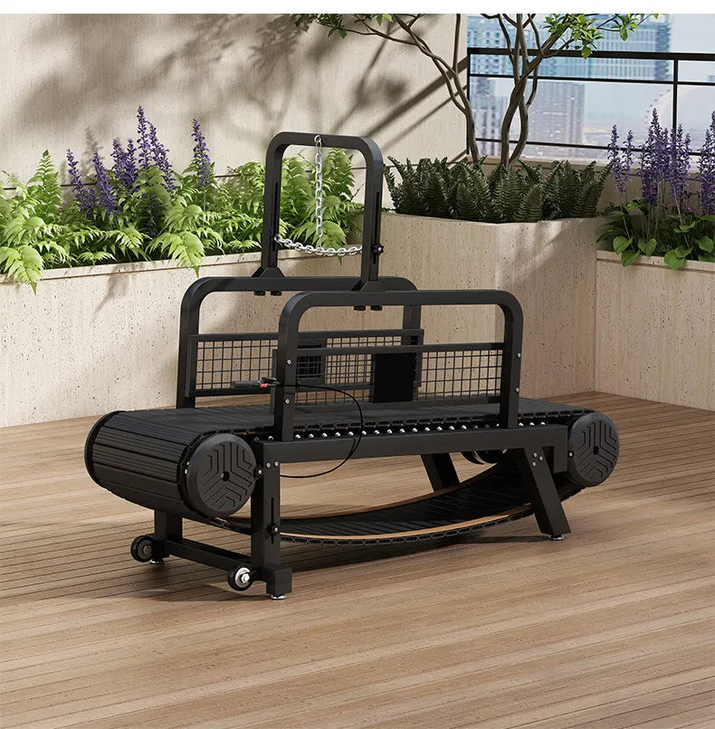 Dog Treadmill, Non-motorized, Quiet, Smooth, Adjustable Pet Treadmill, Pit Bull Training Equipment with Brakes and Speedometer